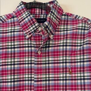 Men's Dark pink Plaid Shirt Ralph Lauren